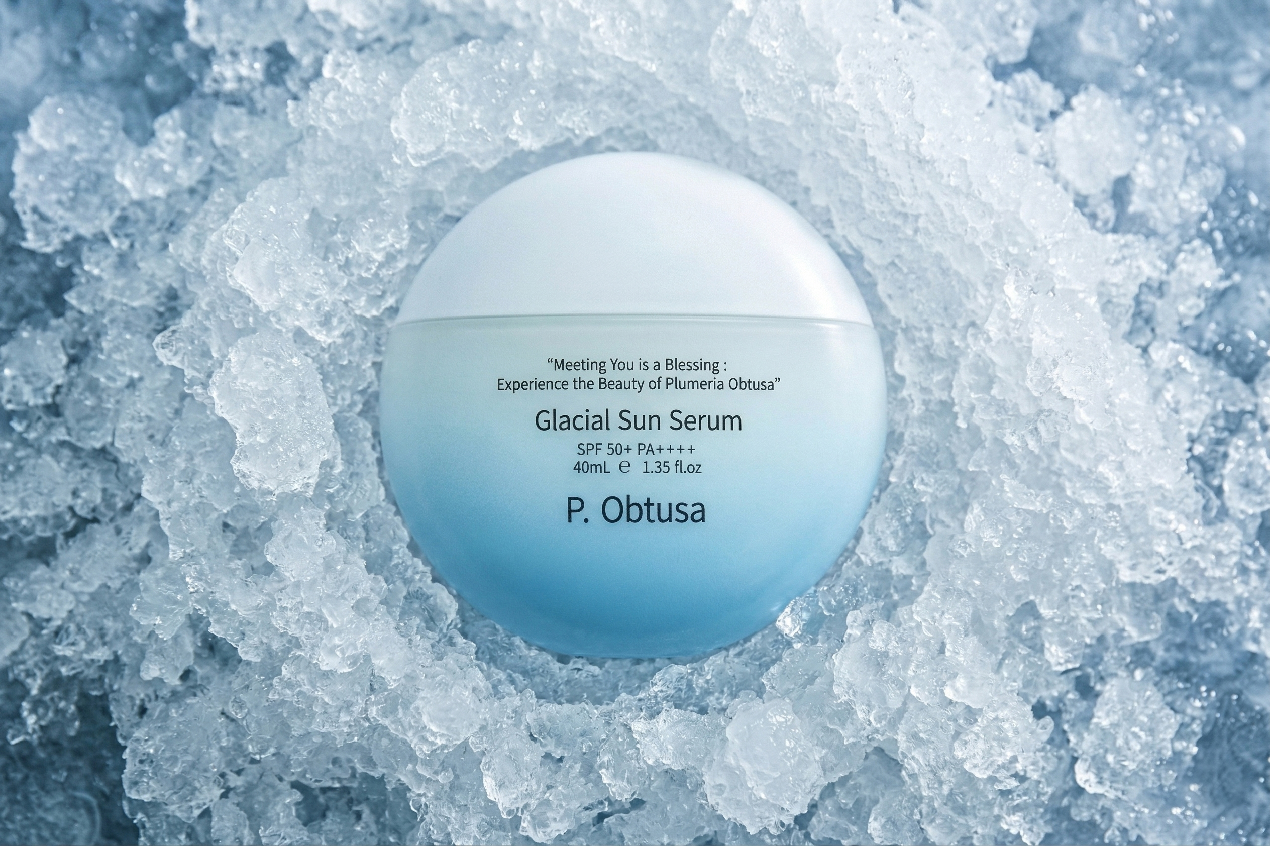 P. Obtusa Glacial Sun Serum — 얼음 위 제품